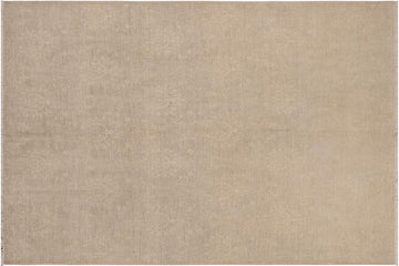 handmade Transitional Kafkaz Chobi Ziegler Gray Tan Hand Knotted RECTANGLE WOOL&SILK area rug 8 x 10